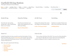 Tablet Screenshot of garfielddiving.com